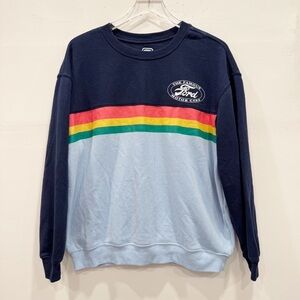 Ford Hybrid Apparel Stripe Colorful Sweatshirt Large Casual Comfy